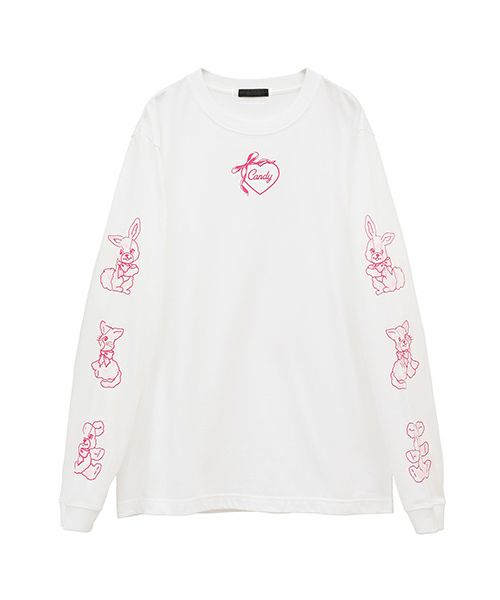 HEARTFUL FRIENDS L/S TEE | Candy Stripper（キャンディ ストリッパー