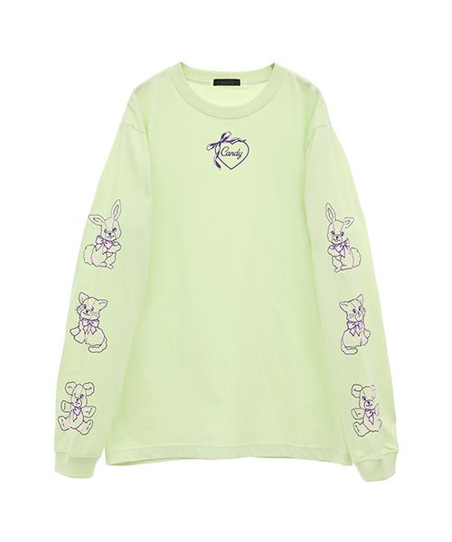 HEARTFUL FRIENDS L/S TEE | Candy Stripper（キャンディ