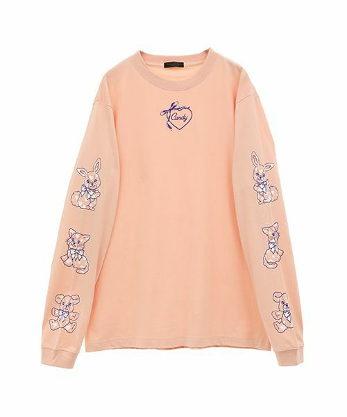 HEARTFUL FRIENDS L/S TEE | Candy Stripper（キャンディ