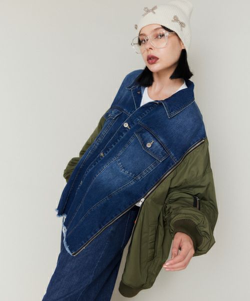 COMBINED DENIM JACKET | Candy Stripper（キャンディ