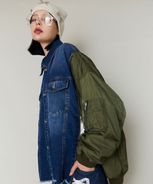 COMBINED DENIM JACKET | Candy Stripper（キャンディ