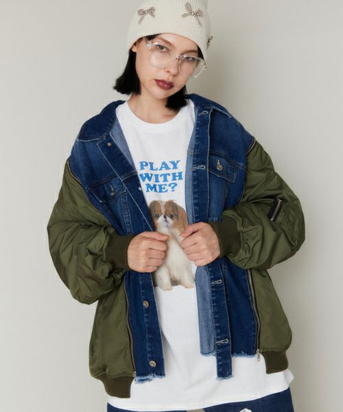 COMBINED DENIM JACKET | Candy Stripper（キャンディ