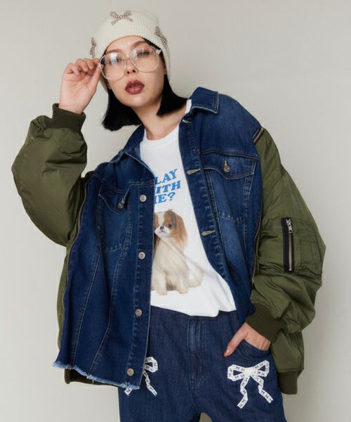 COMBINED DENIM JACKET | Candy Stripper（キャンディ