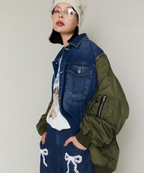 COMBINED DENIM JACKET | Candy Stripper（キャンディ ストリッパー 