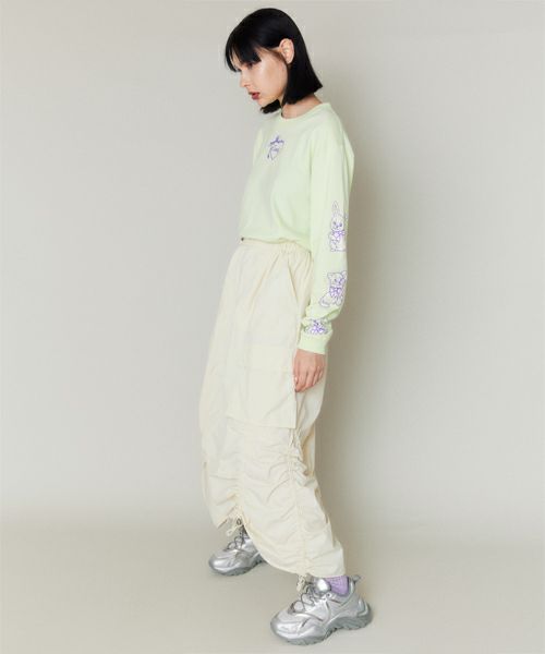DRAWSTRING NYLON SKIRT | Candy Stripper（キャンディ
