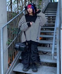 【新品】Candy Stripper プリーツスカート サスペンダー付 ブラック Candy Stripper（キャンディストリッパー）の「MISSING YOU