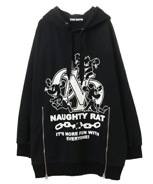 パーカー NAUGHTY RAT ZIP フーディー レディース メンズ NAUGHTY RAT ZIP HOODIE | Candy Stripper（キャンディ
