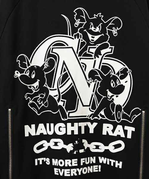 NAUGHTY RAT ZIP HOODIE | Candy Stripper（キャンディ