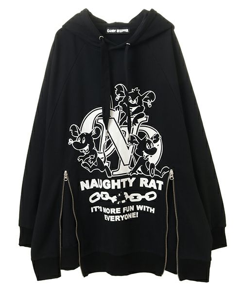 NAUGHTY RAT ZIP HOODIE | Candy Stripper（キャンディ