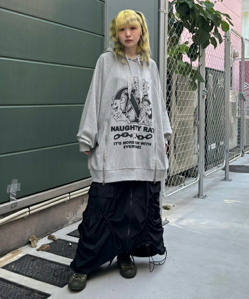 NAUGHTY RAT ZIP HOODIE | Candy Stripper（キャンディ