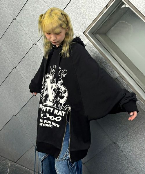 パーカー NAUGHTY RAT ZIP フーディー レディース メンズ NAUGHTY RAT ZIP HOODIE | Candy Stripper（キャンディ