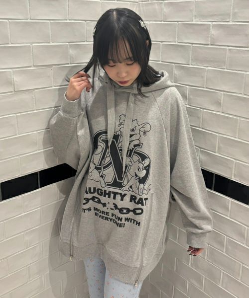 NAUGHTY RAT ZIP HOODIE | Candy Stripper（キャンディ
