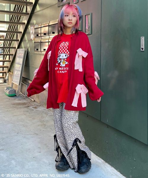 STRINGSLIT FLARED PANTS | Candy Stripper（キャンディ