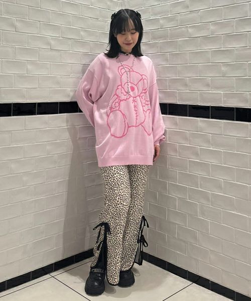 STRINGSLIT FLARED PANTS | Candy Stripper（キャンディ