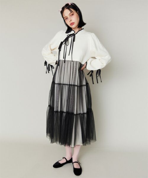 RIBBON CHINA ONE-PIECE | Candy Stripper（キャンディ ストリッパー