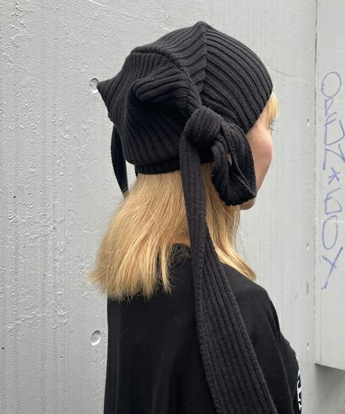 BORDER RIBBON BEANIE | Candy Stripper（キャンディ