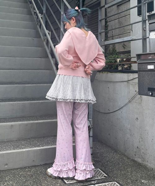 SWEET THINGS FRILL FLARE PANTS | Candy Stripper（キャンディ