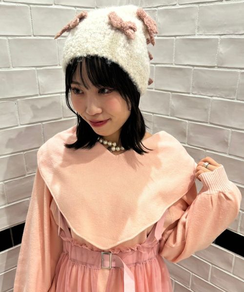 トップス ounce glitter collar knit トップス ounce glitter collar knit Plus Size metallic