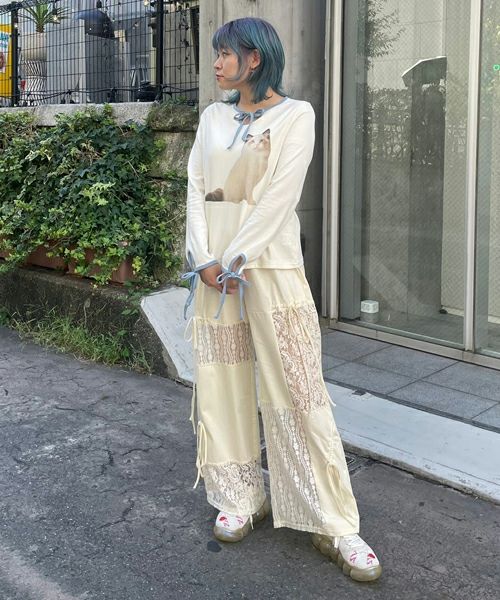 LACY PATCH WORK DROST PANTS | Candy Stripper（キャンディ