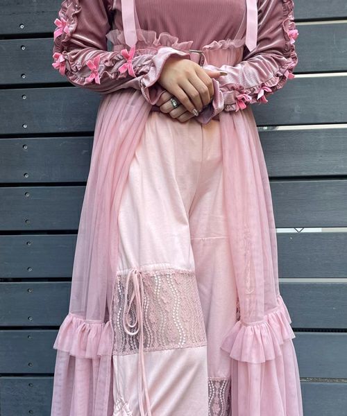 LACY PATCH WORK DROST パンツ LACY PATCH WORK DROST PANTS | Candy Stripper（キャンディ