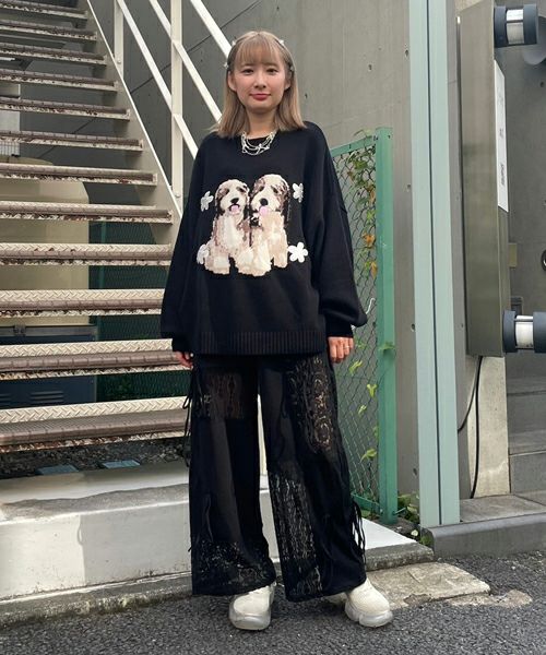 LACY PATCH WORK DROST パンツ LACY PATCH WORK DROST PANTS | Candy Stripper（キャンディ