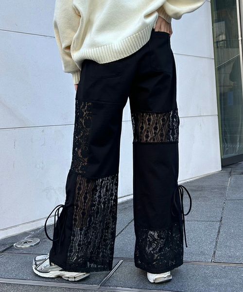 LACY PATCH WORK DROST PANTS | Candy Stripper（キャンディ