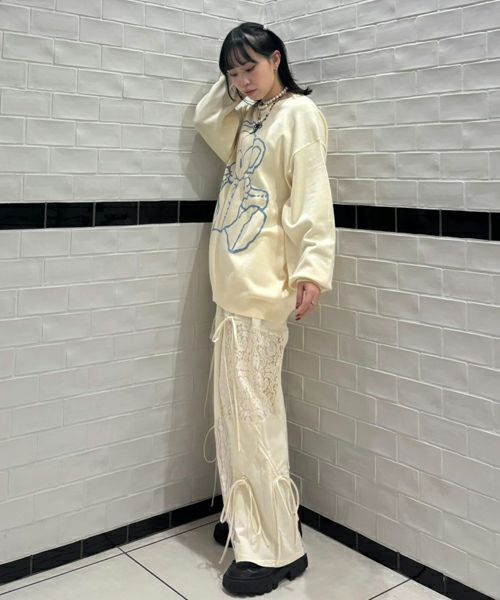 LACY PATCH WORK DROST パンツ LACY PATCH WORK DROST PANTS | Candy Stripper（キャンディ