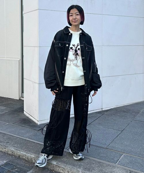 LACY PATCH WORK DROST PANTS | Candy Stripper（キャンディ