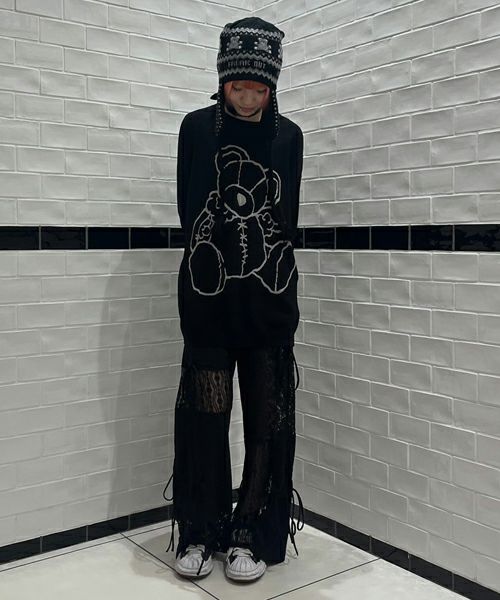 LACY PATCH WORK DROST PANTS | Candy Stripper（キャンディ