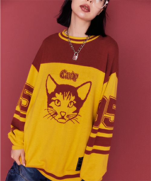 NUMBERING CAT KNIT | Candy Stripper（キャンディ ストリッパー