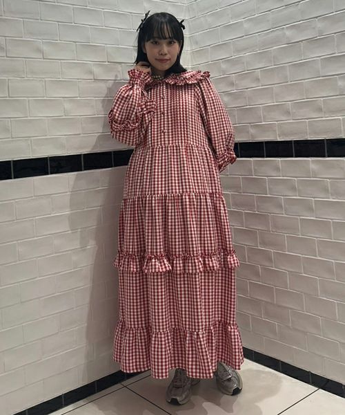 キャンディストリッパー チューリップ柄 ピンタック フリルワンピース ドレス MAKE MY DREAM FRILL DRESS | Candy Stripper（キャンディ