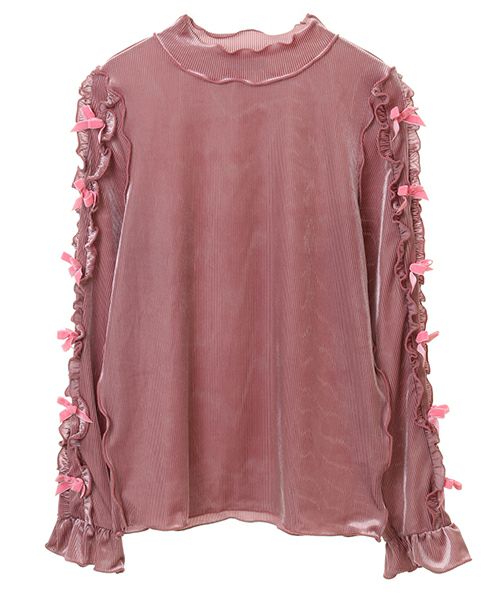 ribbon velour tops（リボンベロアトップス） senee SENEE（セニー）の「ribbon velour tops（リボンベロアトップス