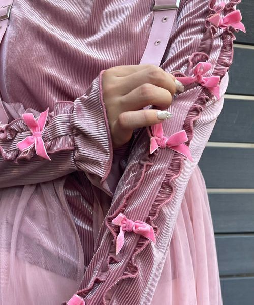 ribbon velour tops（リボンベロアトップス） senee SENEE（セニー）の「ribbon velour tops（リボンベロアトップス