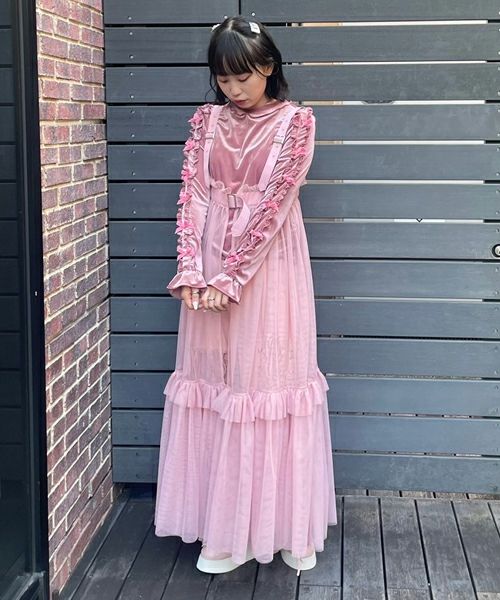 DOLLY RIBBON VELOUR TOPS | Candy Stripper（キャンディ
