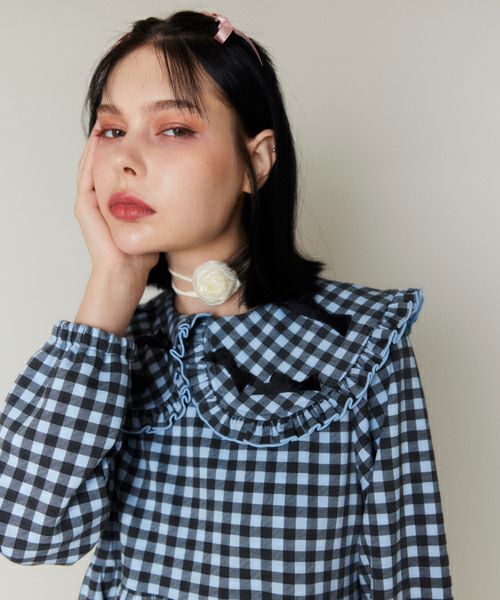 TINY RIBBON CHECK DRESS | Candy Stripper（キャンディ ストリッパー 