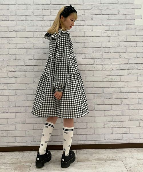 lumignon Candy check panel zip dress