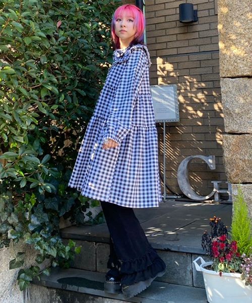TINY RIBBON CHECK DRESS | Candy Stripper（キャンディ