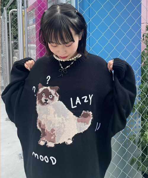 LAZY MOOD CAT KNIT | Candy Stripper（キャンディ ストリッパー