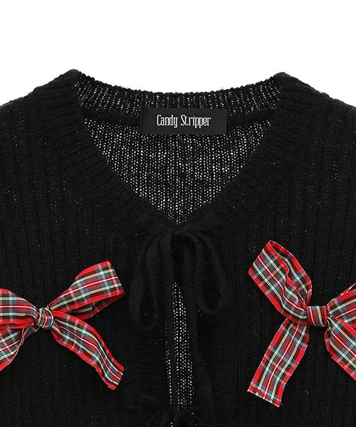 FANCY RIBBON KNIT CARDIGAN | Candy Stripper（キャンディ  