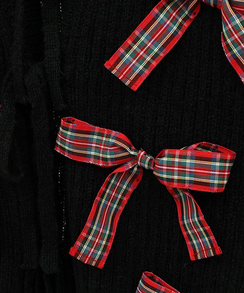 FANCY RIBBON KNIT CARDIGAN | Candy Stripper（キャンディ