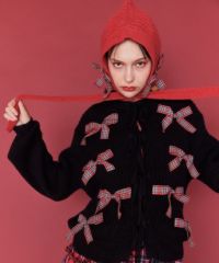 FANCY RIBBON KNIT CARDIGAN | Candy Stripper（キャンディ