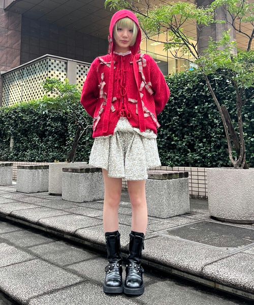 FANCY RIBBON KNIT CARDIGAN | Candy Stripper（キャンディ