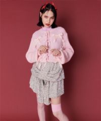 FANCY RIBBON KNIT CARDIGAN | Candy Stripper（キャンディ