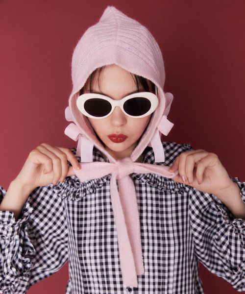 FLUFFY RIBBON BEANIE | Candy Stripper（キャンディ