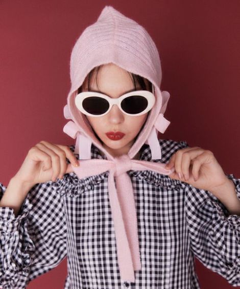 FANCY RIBBON HOOD BEANIE