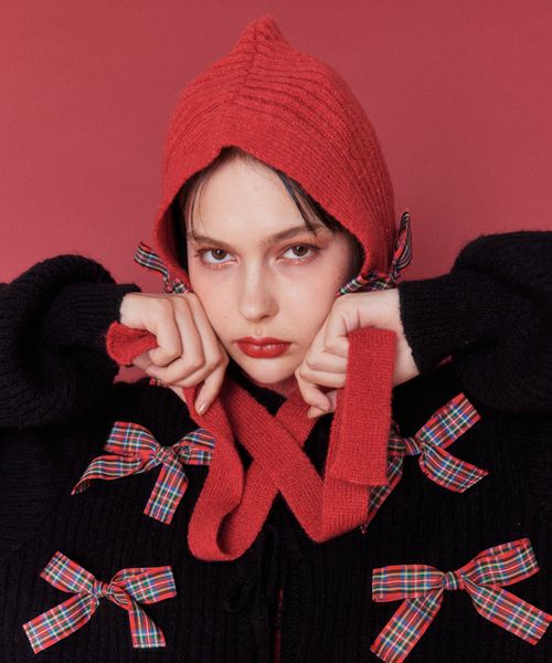 Candy Stripper リボンフードビーニー FANCY RIBBON HOOD BEANIE | Candy Stripper（キャンディ