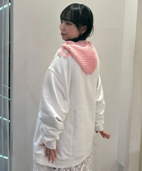 FANCY RIBBON HOOD BEANIE | Candy Stripper（キャンディ