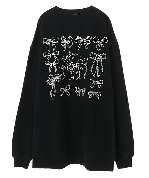 NEED YOU ・・・ RIBBON SWEAT ONE-PIECE | Candy Stripper