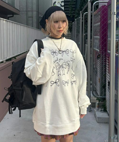 NEED YOU ・・・ RIBBON SWEAT ONE-PIECE | Candy Stripper