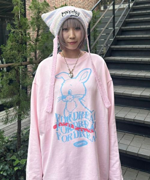 【月のうさぎ】Candy Stripper ワンピース CANDYS BUNNY SWEAT ONE-PIECE | Candy Stripper（キャンディ
